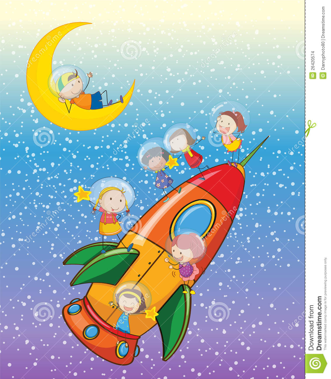 Kids On A Rocket Stock Images   Image  26420574