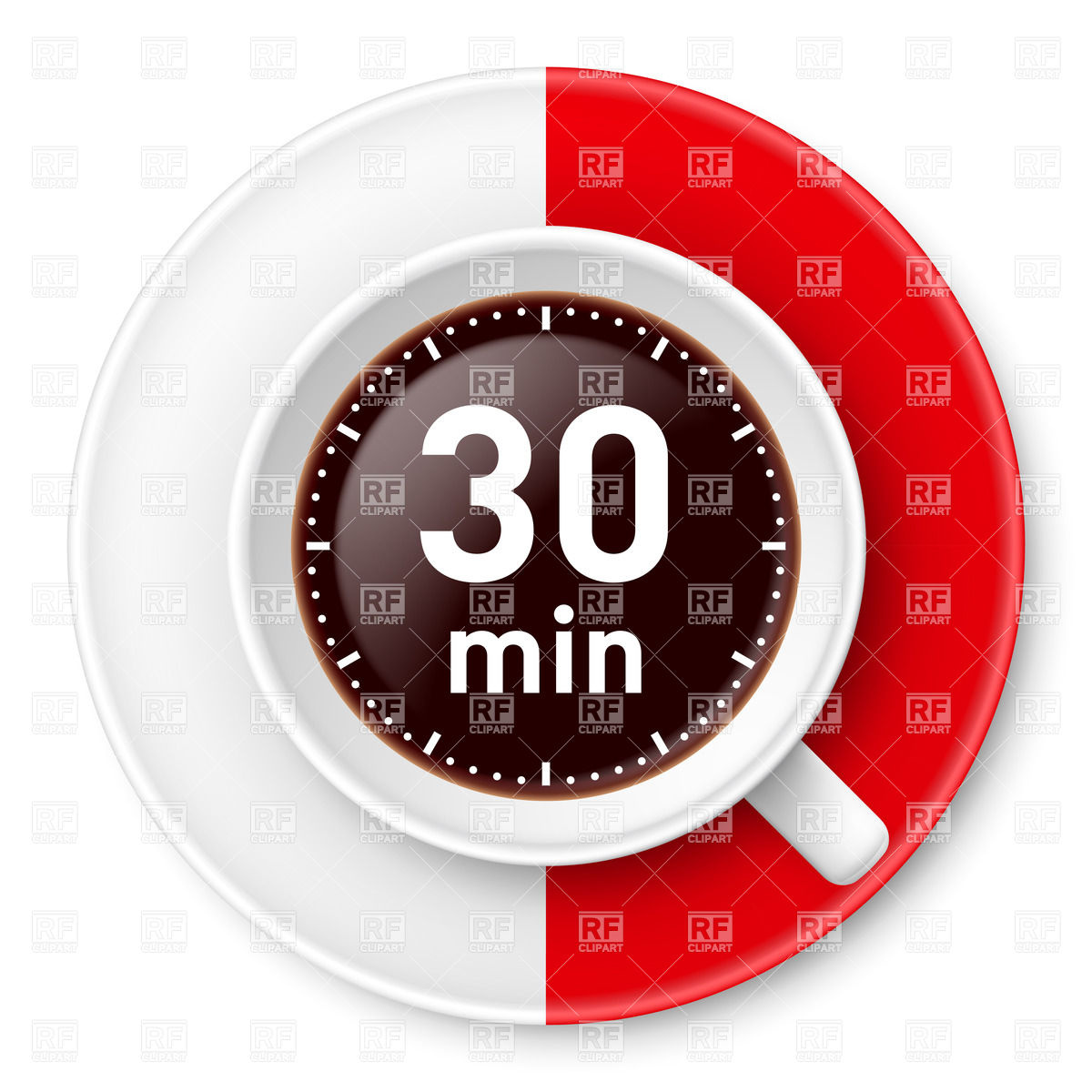     Of Coffee With Time Limit For Break Thirty Minutes Download Clipart