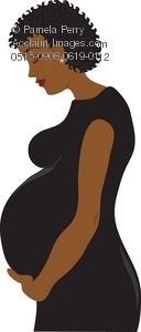     Pregnant Black Woman Clipart   Pregnant Black Woman Stock Photography