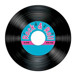Rock  N  Roll Rock And Roll Record Coasters  Pack Of 8    Party