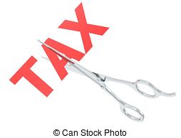 Tax Cut   Rendered Artwork With White Background