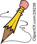 Autograph Clipart 29236 Clipart Illustration Of A Yellow Pencil With