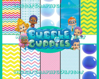 Bubble Guppies   12 Papers   22 Cha Racter Clipart   Digital    