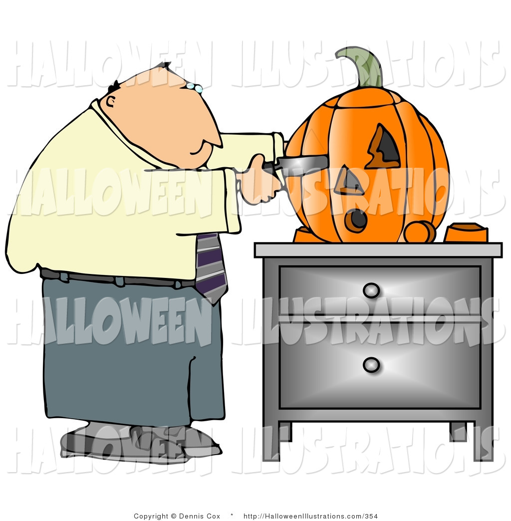     Carving A Halloween Jack O Lantern Pumpkin With A Knife By Djart