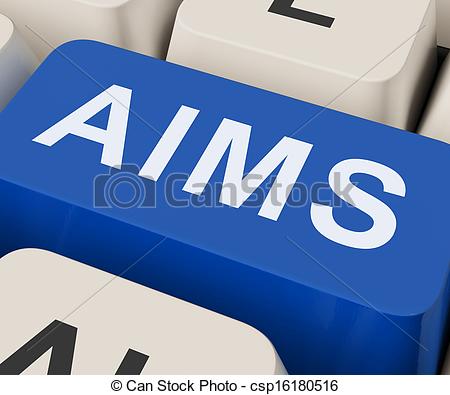 Clipart Of Aims Key Shows Goals Purpose And Aspirations   Aims Key    