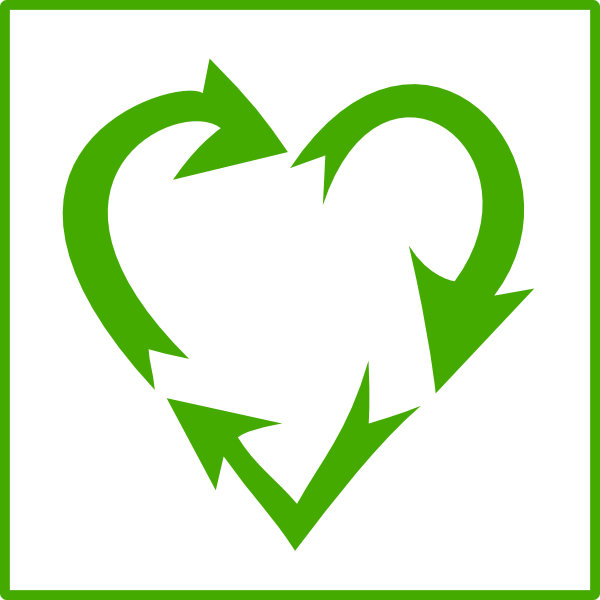 Green Heart Recycle Clip Art At Clker Com   Vector Clip Art Online    