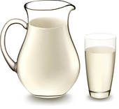 Milk Jug And Glass Of Milk  Vector   Royalty Free Clip Art