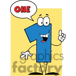 Number Guy One With Speech Bubble Clipart Image Picture Art   381206