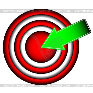 Purpose With An Arrow   Vector Image