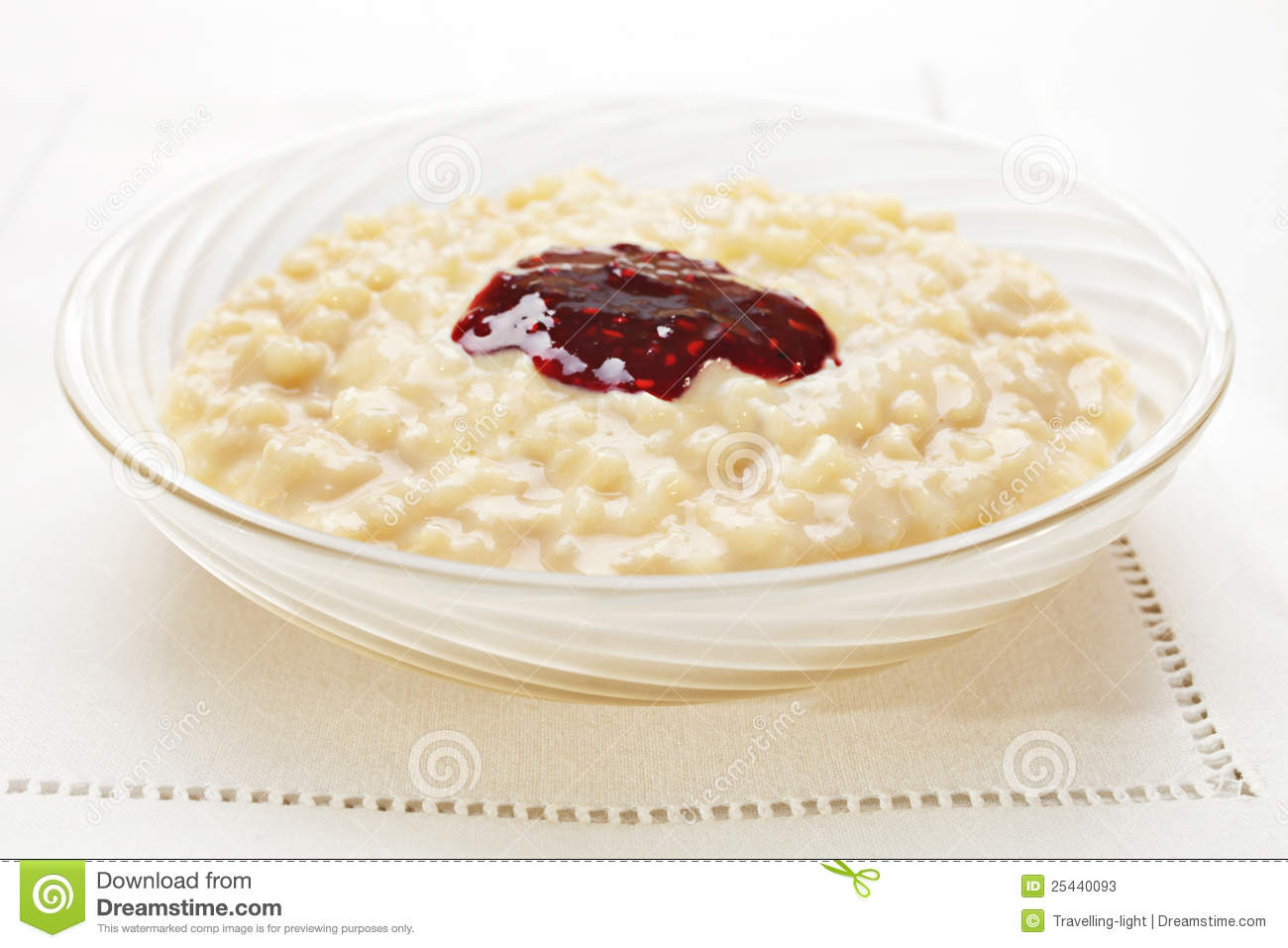 Rice Pudding With Jam Stock Photos   Image  25440093