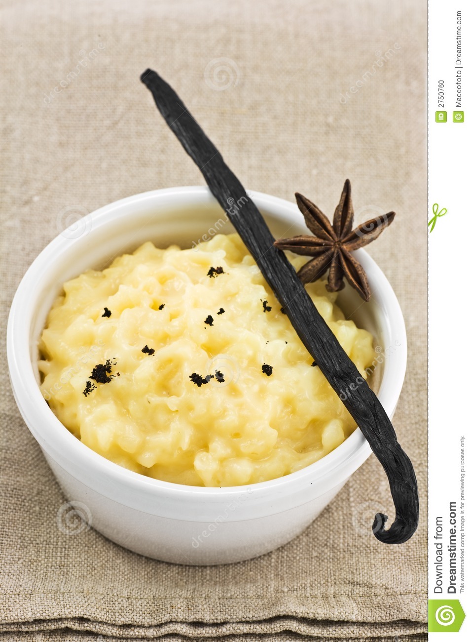 Rice Pudding With Spices  Vanilla Star Anise  