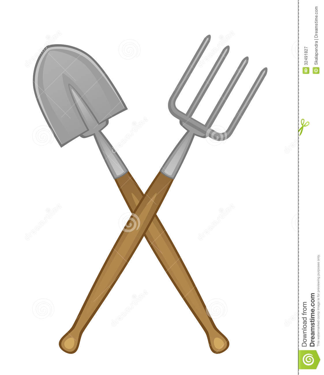 Shovel And Pitchfork Royalty Free Stock Photography   Image  32491827