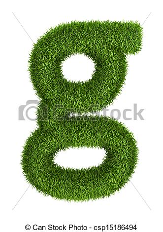Stock Illustration Of Natural Grass Letter G Lowercase   Letter G