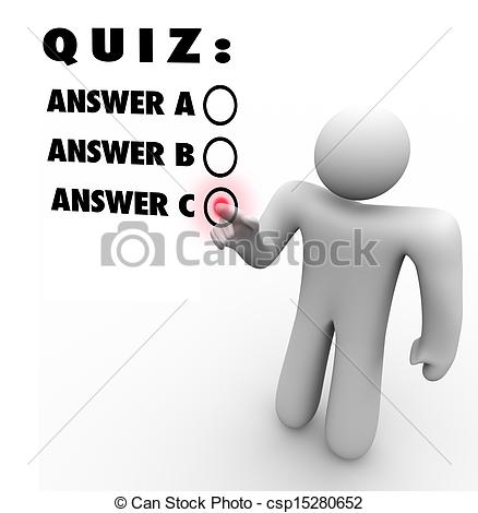 Stock Illustrations Of Quiz Multiple Choice Choosing Best Answer Test