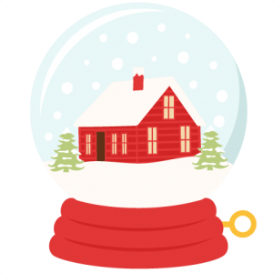 Winter House Snow Globe