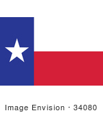 34080 Clip Art Graphic Of The Lone Star On The Blue White And Red    