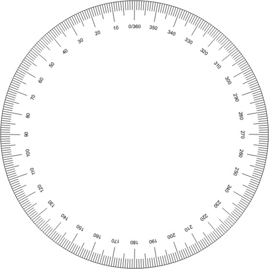 360 Degree Protractor Printable   Clipart Best
