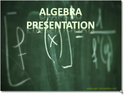 Algebra Powerpoint Template Algebraic Formula On A Chalkboard Algebra