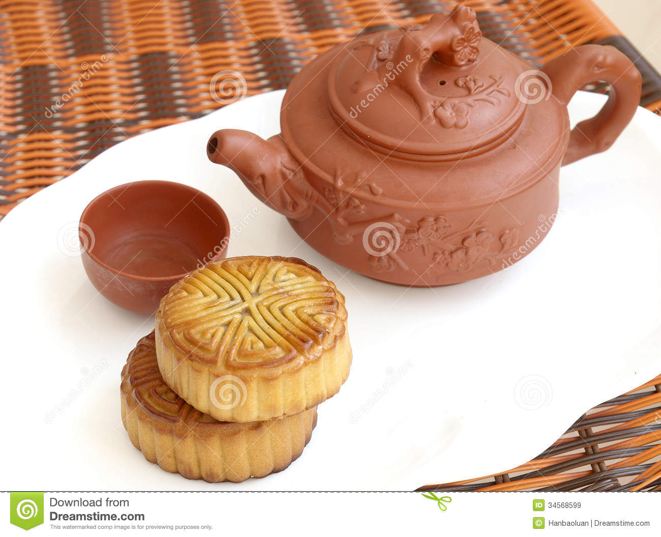 Chinese Tea Clipart Chinese Moon Cake And Tea