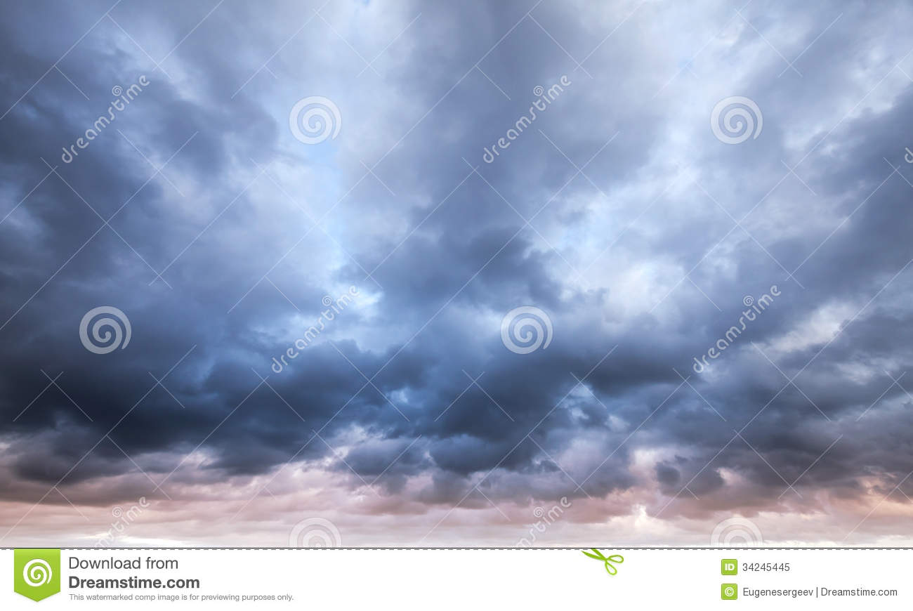 Dark Blue Stormy Cloudy Sky Royalty Free Stock Photo   Image  34245445
