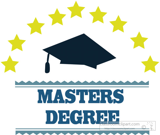 Graduation   Masters Degree Logo 2   Classroom Clipart