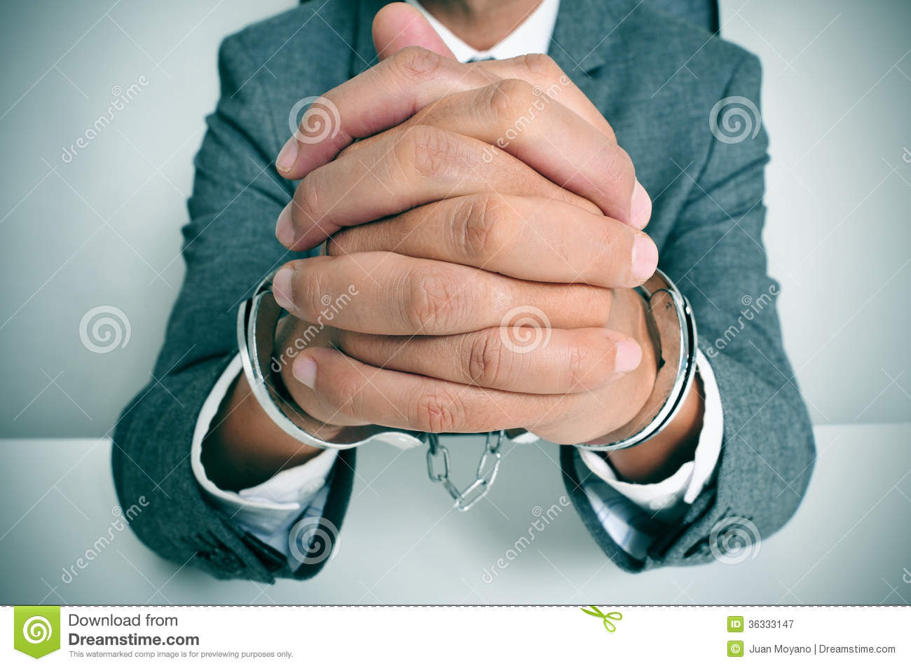 Handcuffed Man Royalty Free Stock Photography   Image  36333147