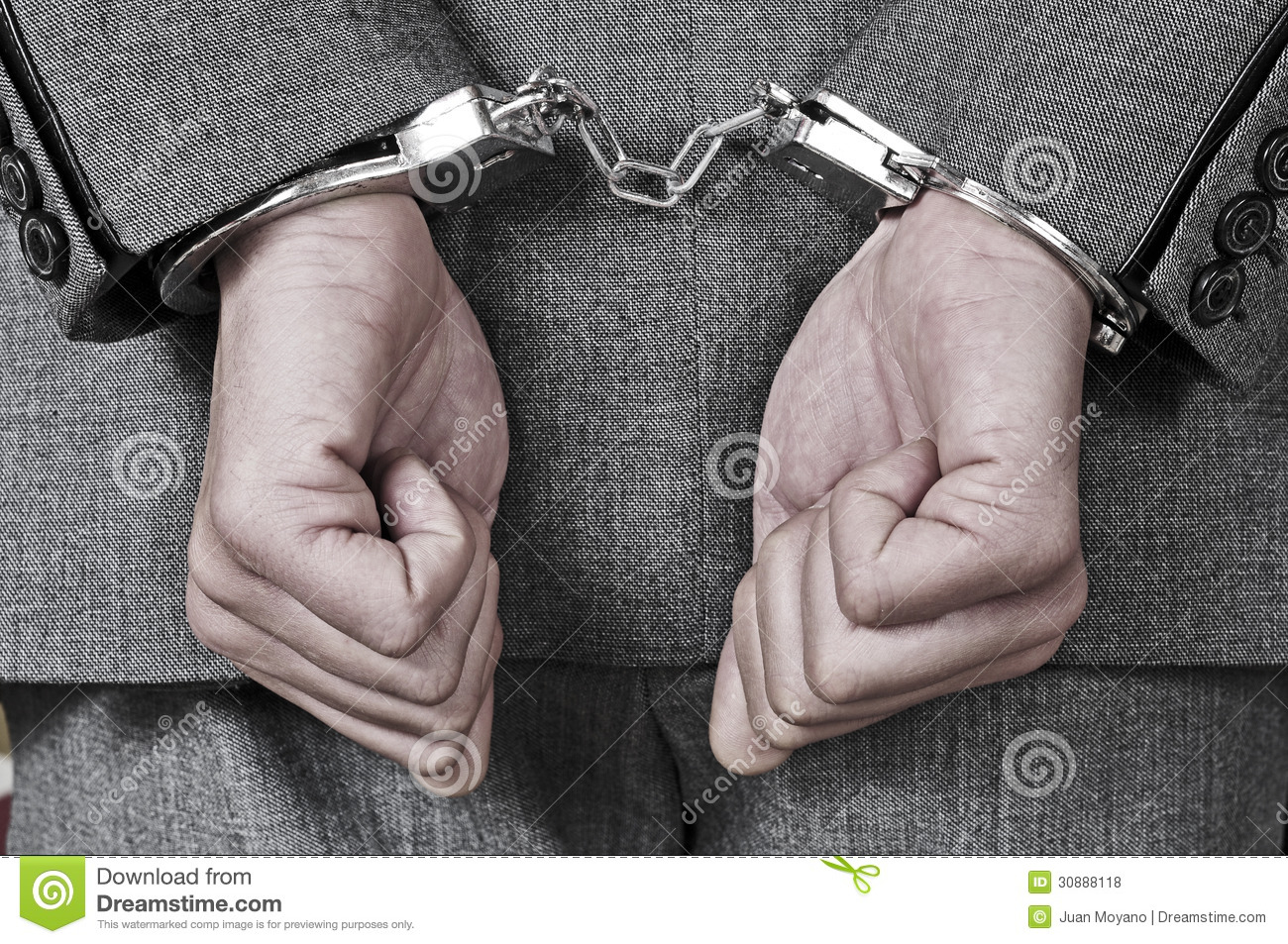 Handcuffed Man Royalty Free Stock Photos   Image  30888118