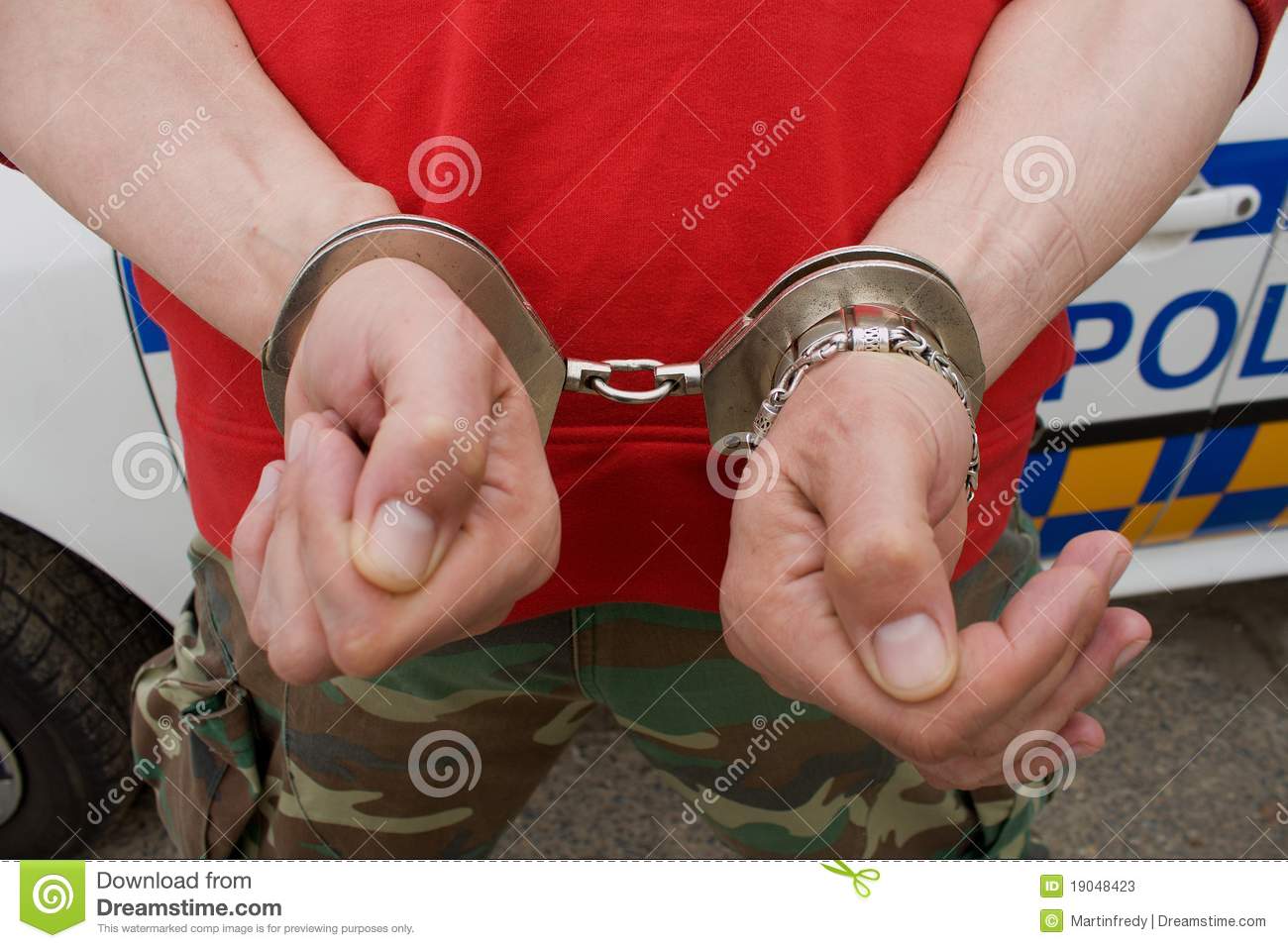 Handcuffed Man Stock Photos   Image  19048423