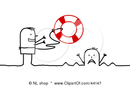 Man Drowning In Water Clipart