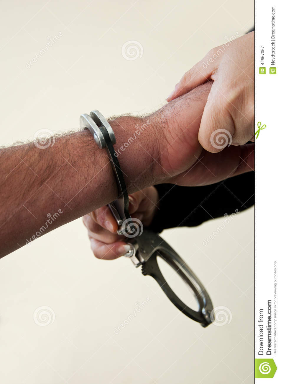 Man Handcuffed Stock Photo   Image  42657057