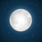 Moon Skies Stars Night Vector Dark Blue Backgrounds Illustrations And