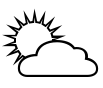 Mostly Sunny   Http   Www Wpclipart Com Weather Bw Mostly Sunny Png    