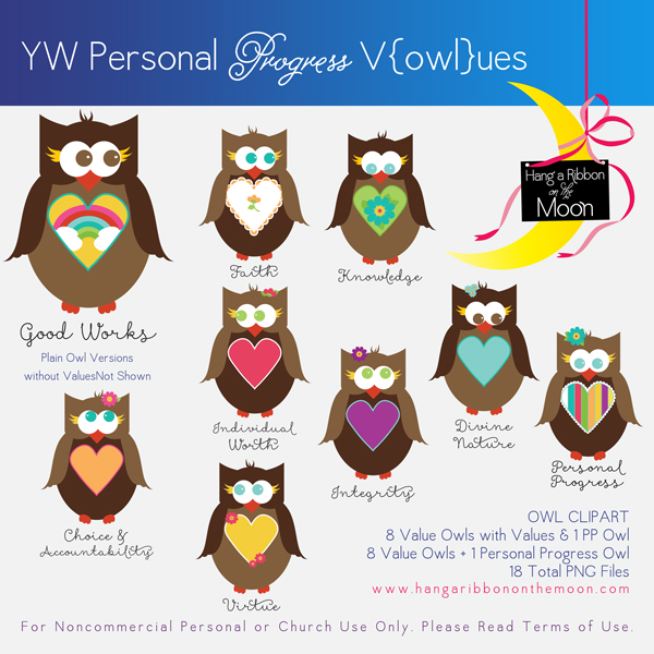     My Yw Personal Progress V Owl Ues Owls Clipart By Clicking Here
