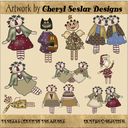 Primitive Inklings Clipart Download From Cheryl Seslar Designs