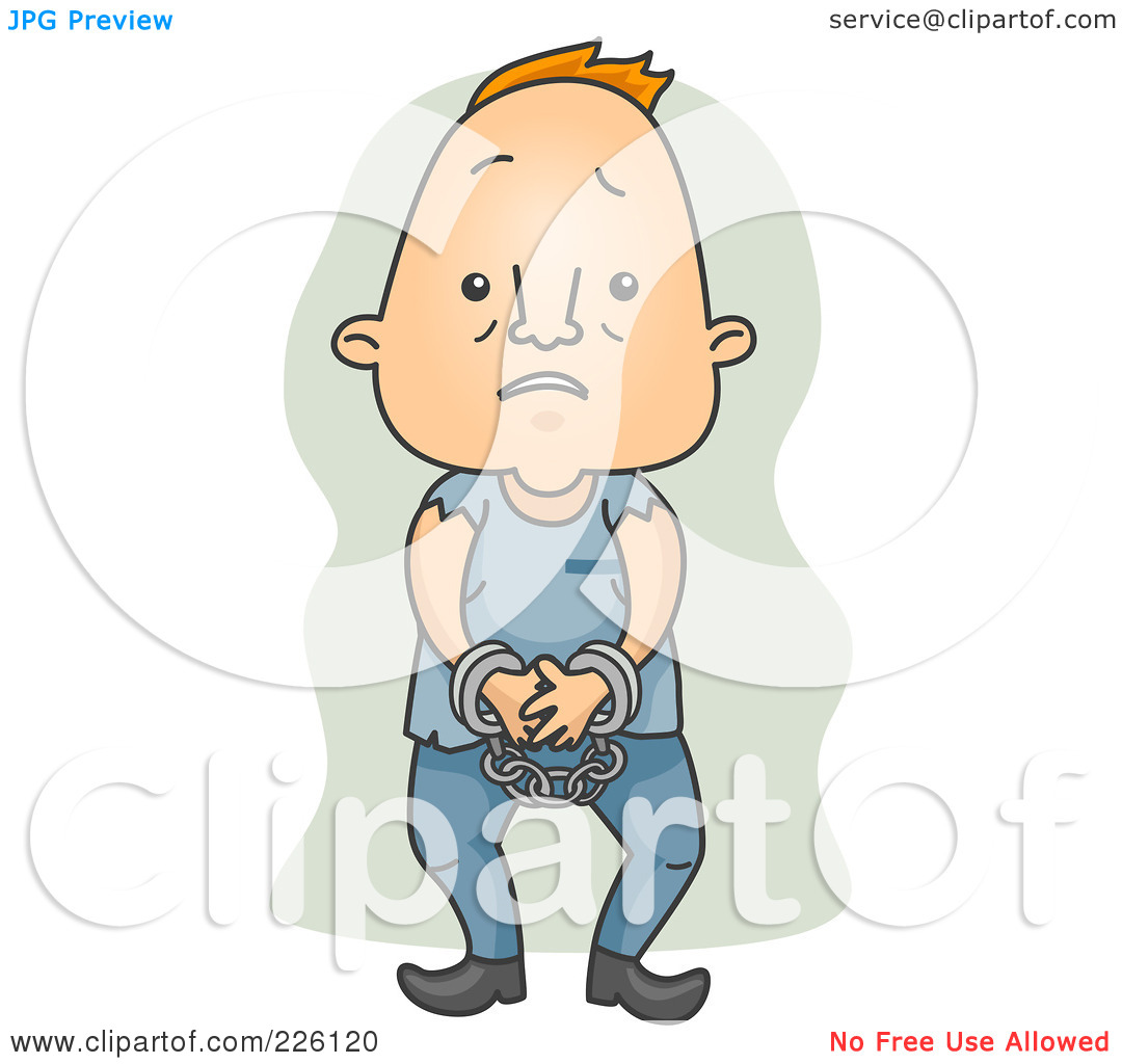 Royalty Free  Rf  Clipart Illustration Of A Handcuffed Man By Bnp
