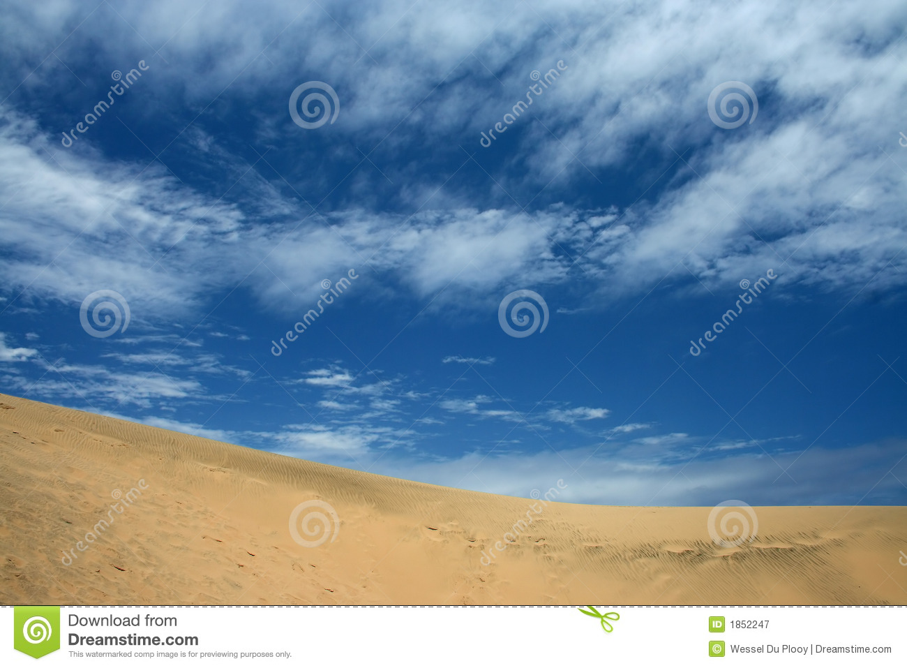 Sand Dunes And Blue Skies Royalty Free Stock Photography   Image