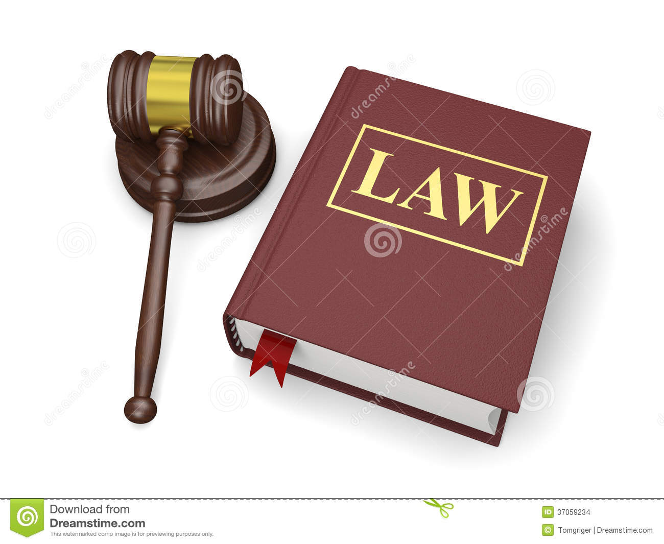     And Law Book Isolated On White Background Symbols Of Law And Justice
