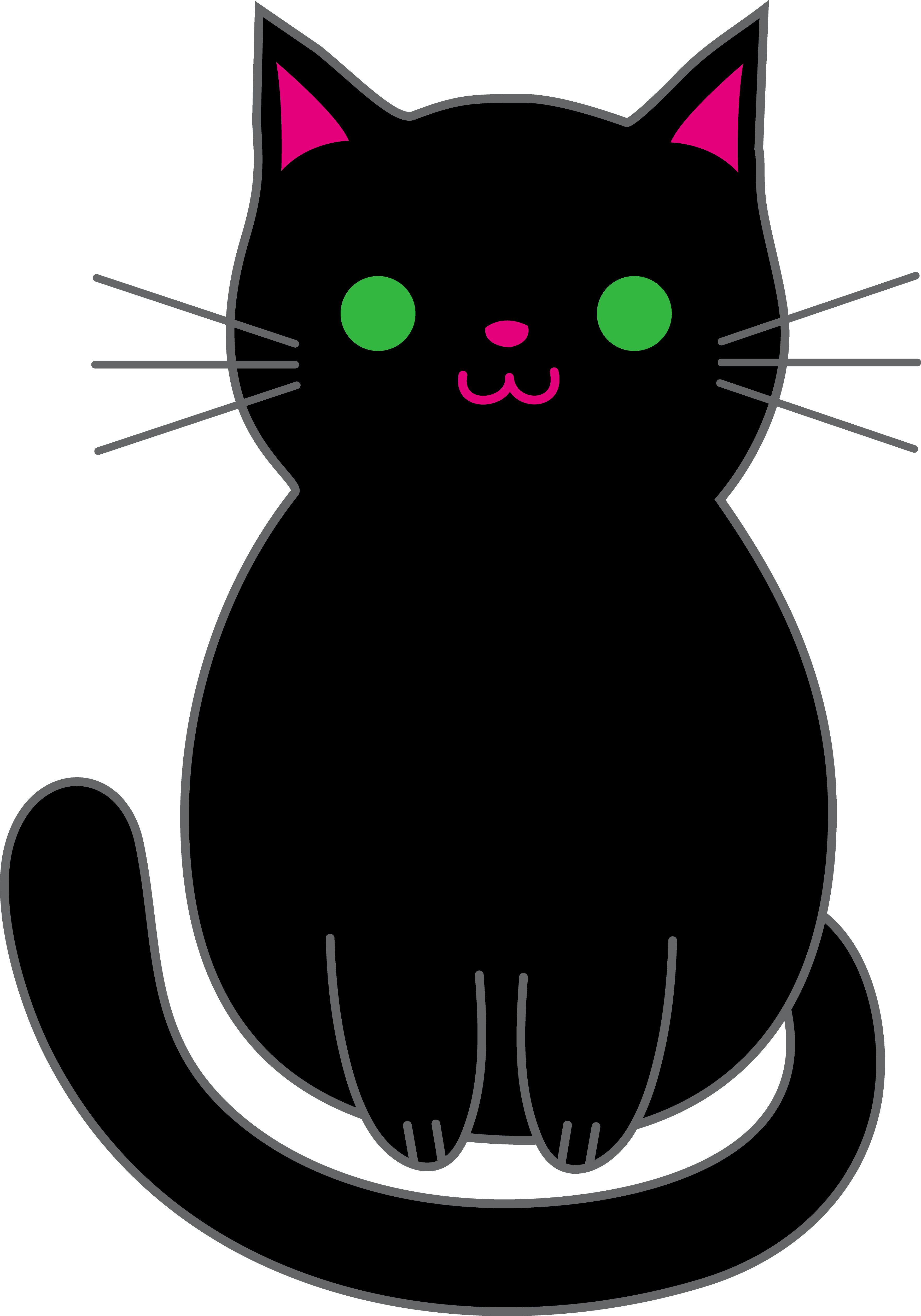 Cat Cute Kitten Clipart Cat Kitten Cute Black Png