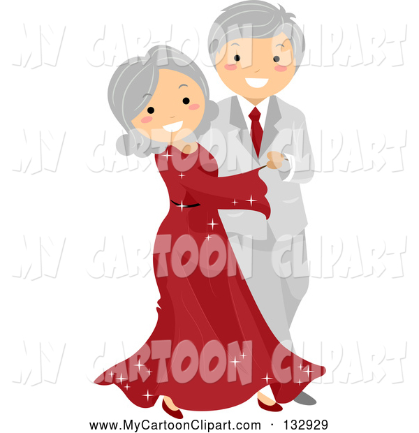 Clip Art Of A Ballroom Dancing Senior Couple By Bnp Design Studio