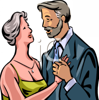 Elderly Couple Dancing Clip Art   Royalty Free Clipart Illustration