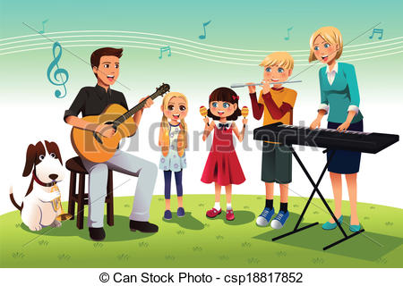Family Playing Music   Csp18817852