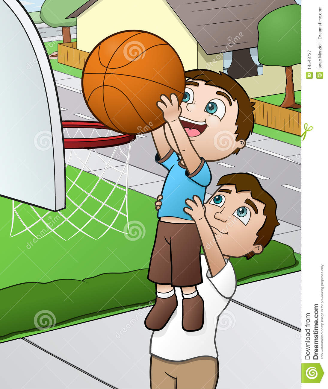 Family Playing Together Clipart Family Basketball Game
