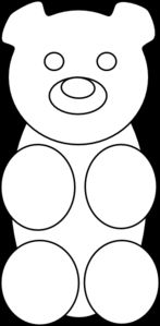 Gummy Bear Outline Clip Art   Vector Clip Art Online Royalty Free