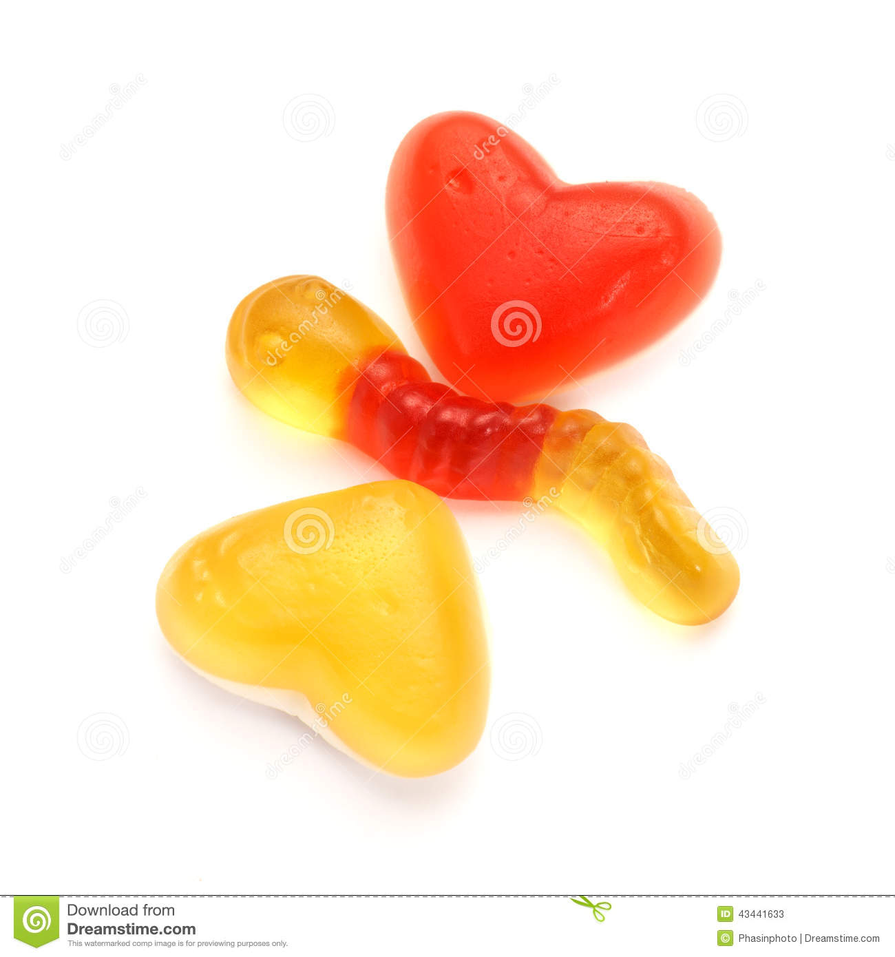 Gummy Candy On White Background