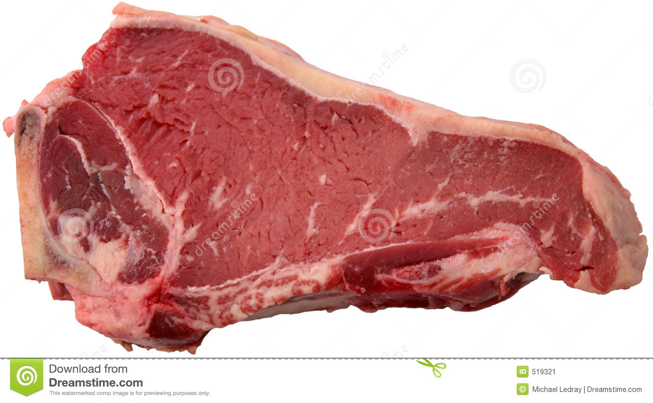 Meat  Isolated Raw Steak Stock Image   Image  519321