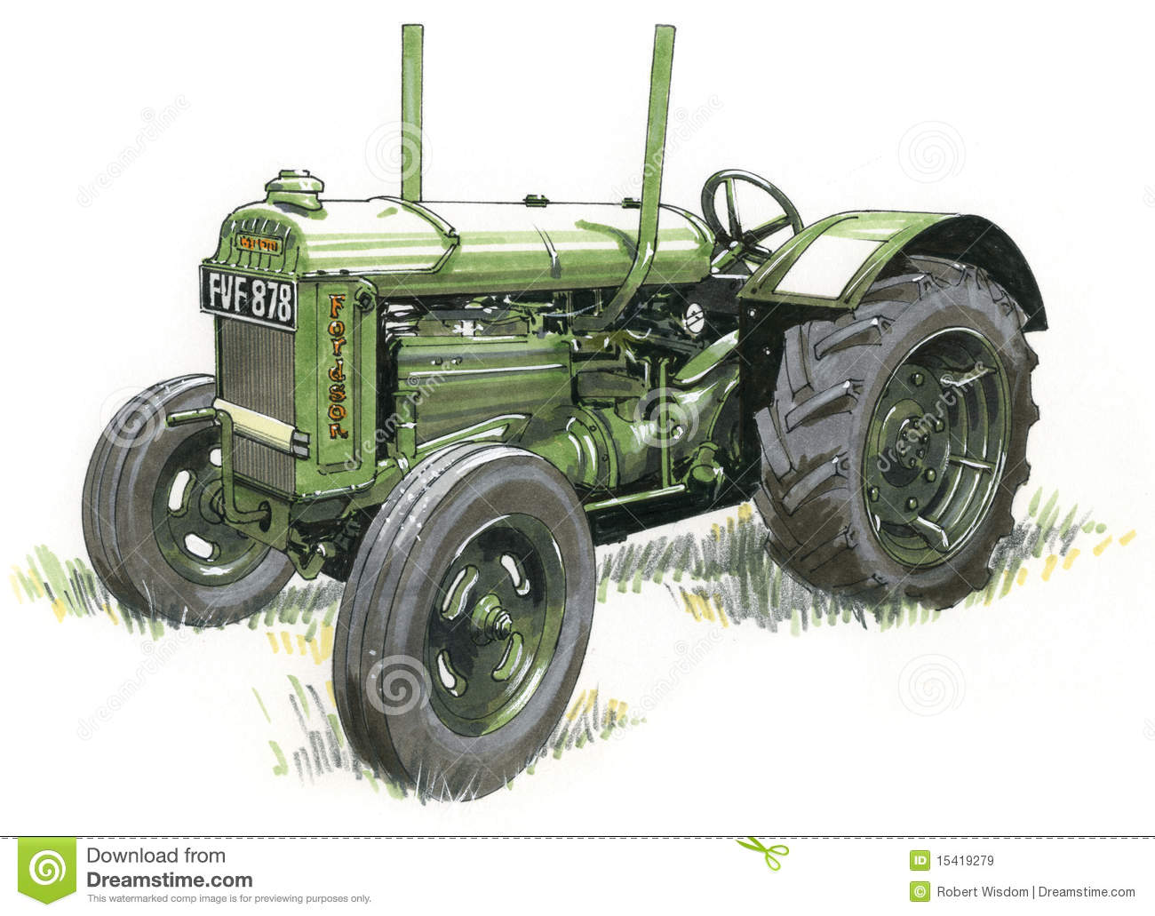 Old Tractor Colour Royalty Free Stock Images   Image  15419279