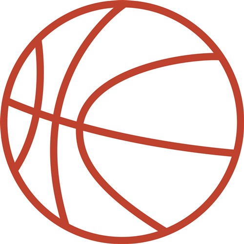 Outlines Vector Design  Basketball Outline From Grand Slam Designs