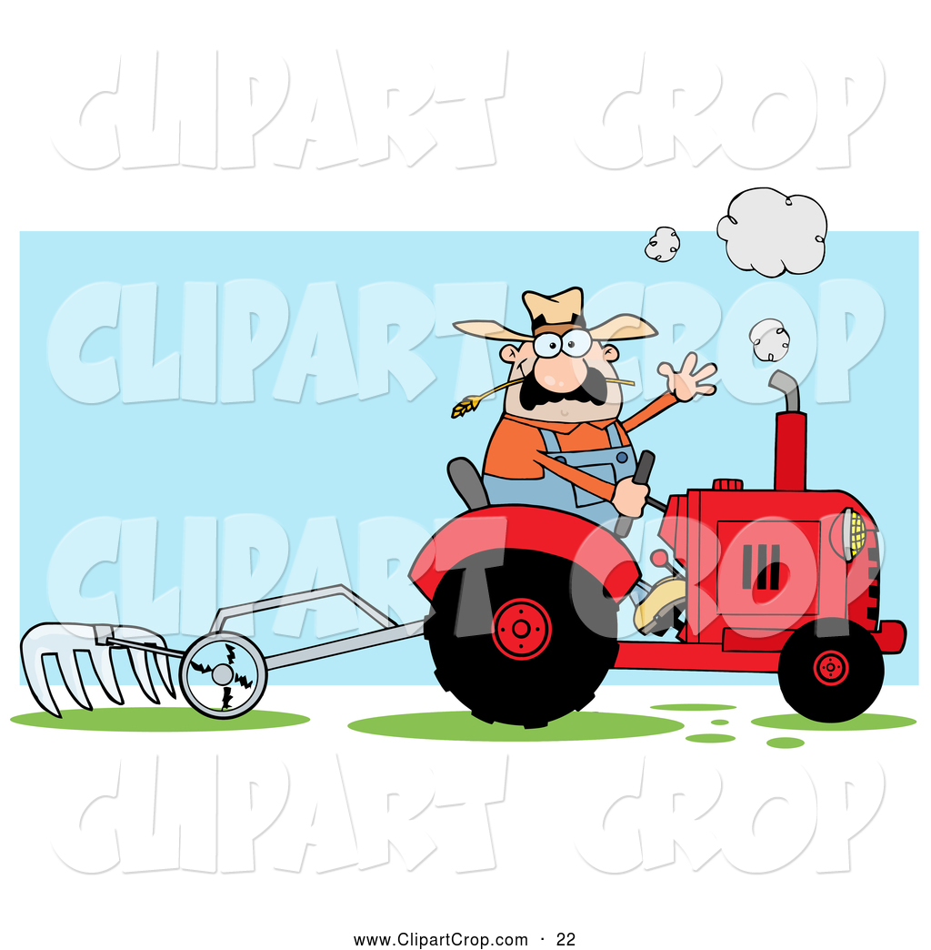 Pin Operating A Tractor With American Stars And Stripes Royalty Free    