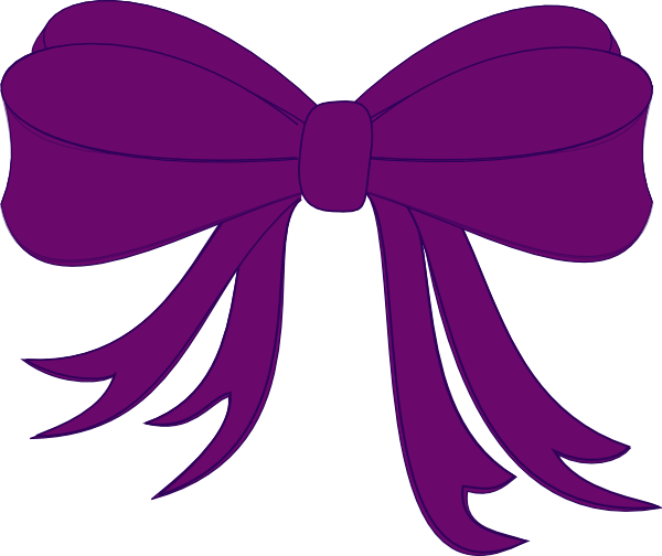 Purple Bow Clip Art At Clker Com   Vector Clip Art Online Royalty