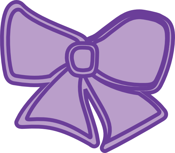 Purple Cheer Bow Clipart Hair Bow Purple Clip Art